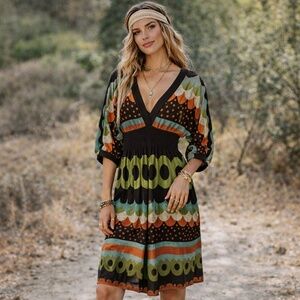 Forever 21 Multicolor Knit Dress. Boho. Size Small. Great Condition. Y2K